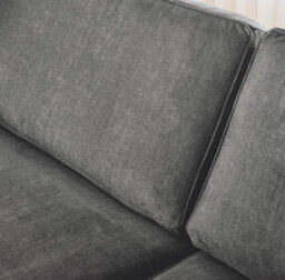 Furniturebox Uk Logan Silver Grey Fabric 3 Seater Sofa - thumbnail 4