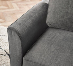 Furniturebox Uk Logan Silver Grey Fabric 3 Seater Sofa - thumbnail 5