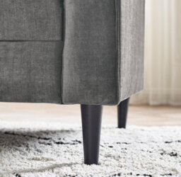 Furniturebox Uk Logan Silver Grey Fabric 3 Seater Sofa - thumbnail 6
