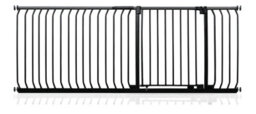 Safetots Elite Pressure Safety Gate, 189Cm - 198Cm, Matt Black, Pressure Fit Stair Gate - thumbnail 1