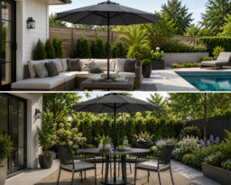 Shopnbits 3M Garden Parasol Sun Shade Canopy Patio Large Outdoor Umbrella Crank Tilt Uv Resistant Dark Grey - thumbnail 5