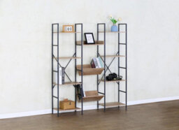 Celino 4 Tier Bookshelf Large Bookcase Storage Shelving Display Unit With 11 Open Metal Shelves Living Room Furniture 125X27X150Cm - thumbnail 2