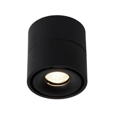 Lucide Yumiko Modern Surface Mounted Ceiling Spotlight 7,8Cm - Led Dim. - 1X8W 2700K - Black - image 1