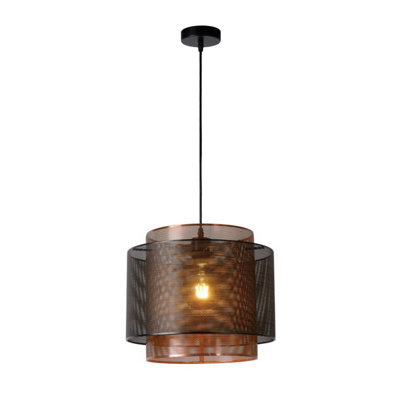 Lucide Orrin Modern Pendant Light 34Cm - 1Xe27 - Black - image 1