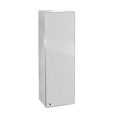 iBathUK 300 mm Wall Mounted Mirror Cabinet Stainless Steel Bathroom Storage Unit - image 1