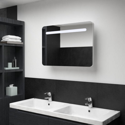 Vidaxl Led Bathroom Mirror Cabinet 80X9.5X55 Cm - image 1