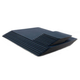 Lara-May Set Of 8 Royal Blue Recycled Leather Placemats And 8 Leather Coasters - thumbnail 4