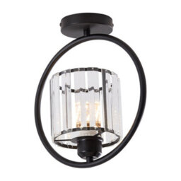 Living And Home E27 Semi Flush Mount Ceiling Light With Crystal Shade, 20W - thumbnail 5