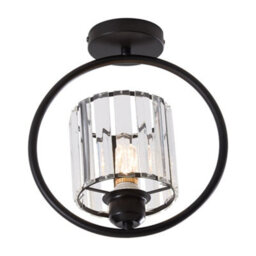 Living And Home E27 Semi Flush Mount Ceiling Light With Crystal Shade, 20W - thumbnail 4