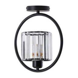 Living And Home E27 Semi Flush Mount Ceiling Light With Crystal Shade, 20W - thumbnail 2