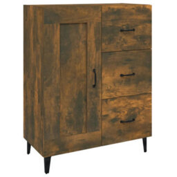 Berkfield Classic Sideboard Smoked Oak 69.5X34X90 Cm Engineered Wood - thumbnail 1
