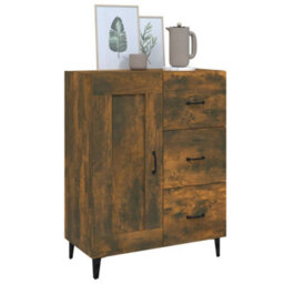 Berkfield Classic Sideboard Smoked Oak 69.5X34X90 Cm Engineered Wood - thumbnail 4