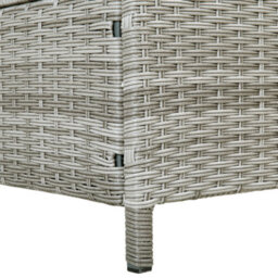 Beliani Sun Lounger With Cushion Turin Reclining Pe Rattan Grey - thumbnail 7