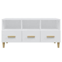 Berkfield Tv Cabinet White 102X36X50 Cm Engineered Wood - thumbnail 7