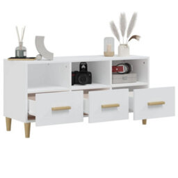 Berkfield Tv Cabinet White 102X36X50 Cm Engineered Wood - thumbnail 5