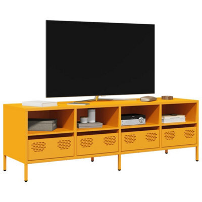 Berkfield Tv Cabinet Mustard Yellow 135X39X43.5 Cm Cold-Rolled Steel - image 1