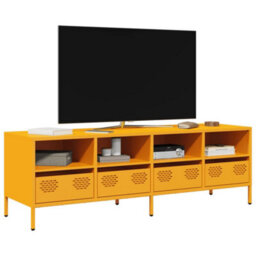 Berkfield Tv Cabinet Mustard Yellow 135X39X43.5 Cm Cold-Rolled Steel