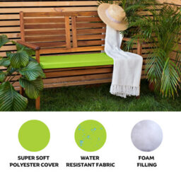Marco Paul Lime Green Garden Bench Seat Cushion - thumbnail 6