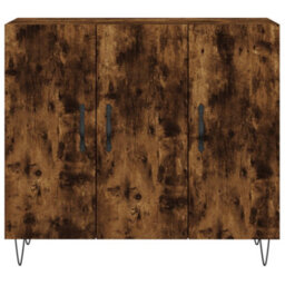 Berkfield Modern Sideboard Smoked Oak 90X34X80 Cm Engineered Wood - thumbnail 6
