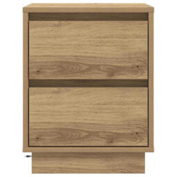 Berkfield Modern Bedside Cabinets With Led Lights 2 Pcs Artisan Oak 39X34.5X50 Cm - thumbnail 8