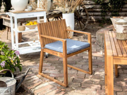 Beliani Set Of 8 Garden Chair Cushions Sassari 46 X 46 Cm Blue - thumbnail 2