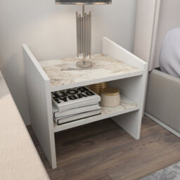 Decorotika Adin Furniture Nightstand White Ephesus - thumbnail 2