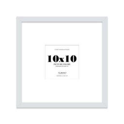 "10X10"" Light Grey Picture Frame - 10X10"" Square Frame With 7X7"" Mount For 10X10""/7X7"" Pictures Luxurious Style Thin Edge, 1 Pack" - thumbnail 1