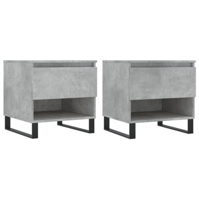 Berkfield Modern Coffee Tables 2 Pcs Concrete Grey 50X46X50 Cm Engineered Wood - image 1