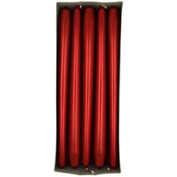 "SolaDirect Tapered Dinner Candles, Pack Of 10, Unscented, Long Burning Time, 24 Cm / 19.45"" (Red, Metallic)" - thumbnail 6