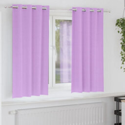 Berkfield Curtains With Curtains 2 Pcs Purple 175 X 140 Cm Polyester