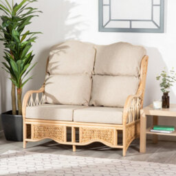 Alfresia Conservatory Furniture Cushion In Cotton With Thick Foam Filling, High Back, Arran Natural, 67Cm(L) X 54Cm(W) X 63Cm (D) - thumbnail 3