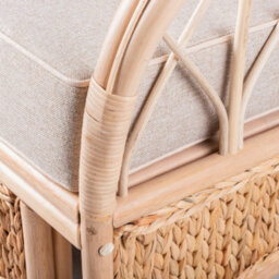 Alfresia Conservatory Furniture Cushion In Cotton With Thick Foam Filling, High Back, Arran Natural, 67Cm(L) X 54Cm(W) X 63Cm (D) - thumbnail 2