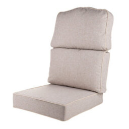 Alfresia Conservatory Furniture Cushion In Cotton With Thick Foam Filling, High Back, Arran Natural, 67Cm(L) X 54Cm(W) X 63Cm (D)