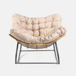 Ohs Bali Garden Rocking Chair Outdoor Metal Frame Chairs With Cushion - thumbnail 5