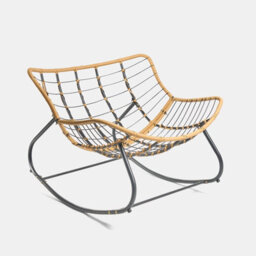 Ohs Bali Garden Rocking Chair Outdoor Metal Frame Chairs With Cushion - thumbnail 7