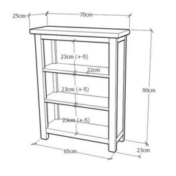 Cabinet Bits Argenta Light Grey Bookcase 90X70X25Cm - thumbnail 7