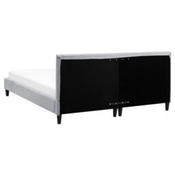 Beliani Bed With Led Fabric Fitou 160 X 200 Cm (Eu King Size) Light Grey - thumbnail 6