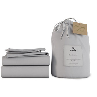 Panda London 100% Bamboo Bedding Complete Bedding Set Quiet Grey - image 1