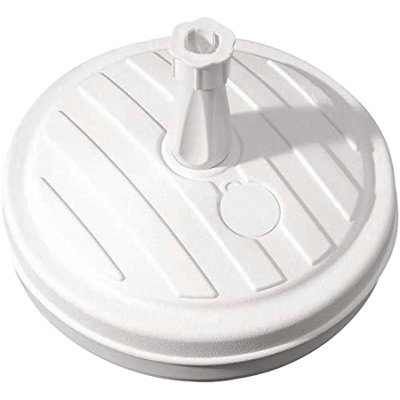 Geezy Parasol Base 13L White Plastic Umbrella Stand Water Sand Beach Terrace Outdoor - image 1