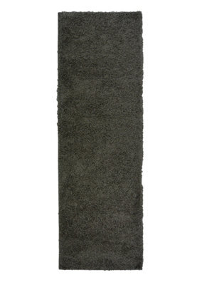 Melrose Venus Shaggy High Pile Anthracite Runner Rug 067/200Cm - image 1