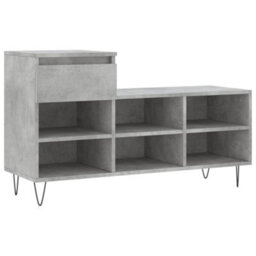 Walplus Shoe Cabinet Concrete Grey 102X36X60 Cm Engineered Wood - thumbnail 2