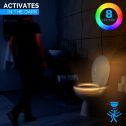 The Glowhouse Loominate Toilet Bowl Night Light  Led Motion Sensor - 8 Colours & Colour Changing - Fits All Toilets - thumbnail 6