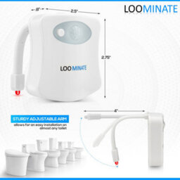 The Glowhouse Loominate Toilet Bowl Night Light  Led Motion Sensor - 8 Colours & Colour Changing - Fits All Toilets - thumbnail 5