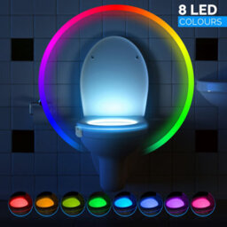 The Glowhouse Loominate Toilet Bowl Night Light  Led Motion Sensor - 8 Colours & Colour Changing - Fits All Toilets - thumbnail 3