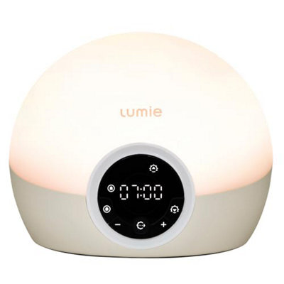 Lumie Bodyclock Spark 100 - Wake-Up Light Alarm Clock With Sleep Sunset, White / Off-White