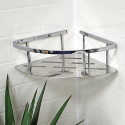 Showerdrape Contempo Wall Mounted Stainless Steel Chrome Large Basket