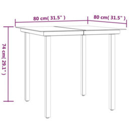 Berkfield 3 Piece Garden Dining Set With Cushions Beige Poly Rattan - thumbnail 9