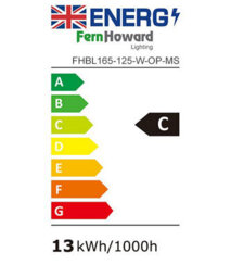 Fern Howard Drake Flush Fitted Led Ip65 Microwave Sensor White Bulkhead 1300Lm Natural White Light - thumbnail 4
