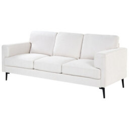 Beliani Modern Beige Fabric Living Room Set With Iron Legs, 3-Seater, 2-Seater And Armchairs - thumbnail 4