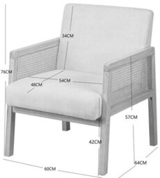 Nordlys Ood Lounge Chair In Rattan And Corduroy Terracotta Countryside Style Living Room - thumbnail 6
